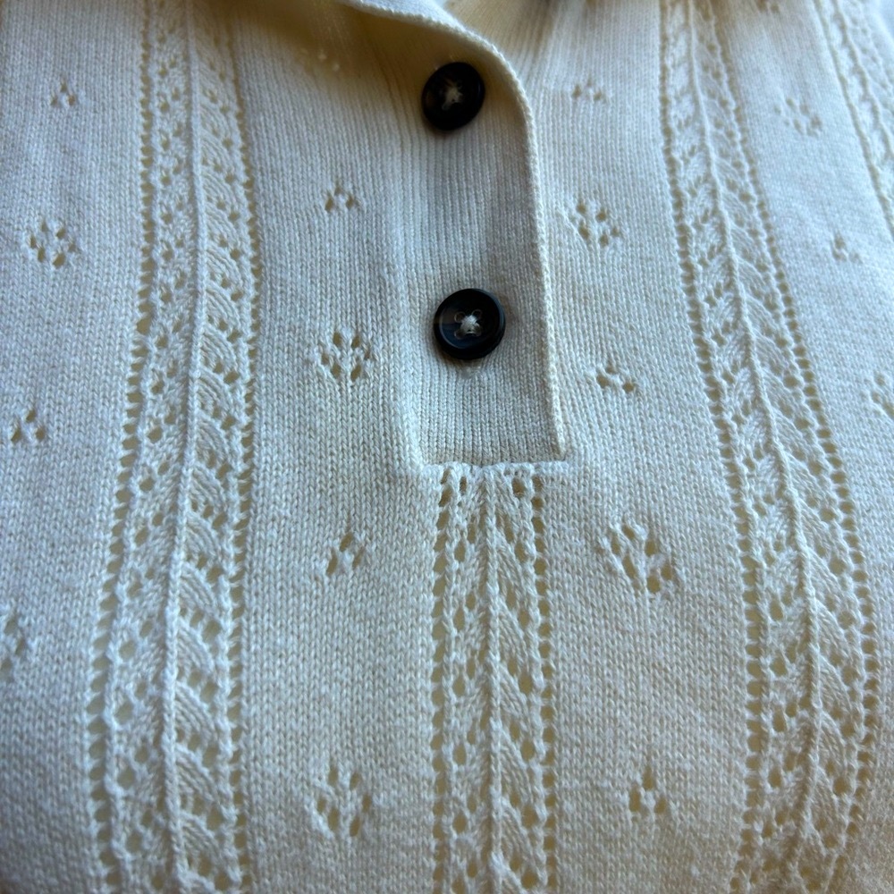 Monki Off-White Ribbed Knit Top - Picture 2 of 4